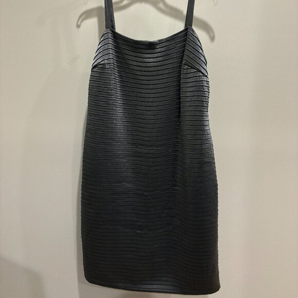 R&M Richards Gun Metal Gray, spaghetti-straps, Short Party/Cocktail Dress sz 16P - Picture 1 of 8